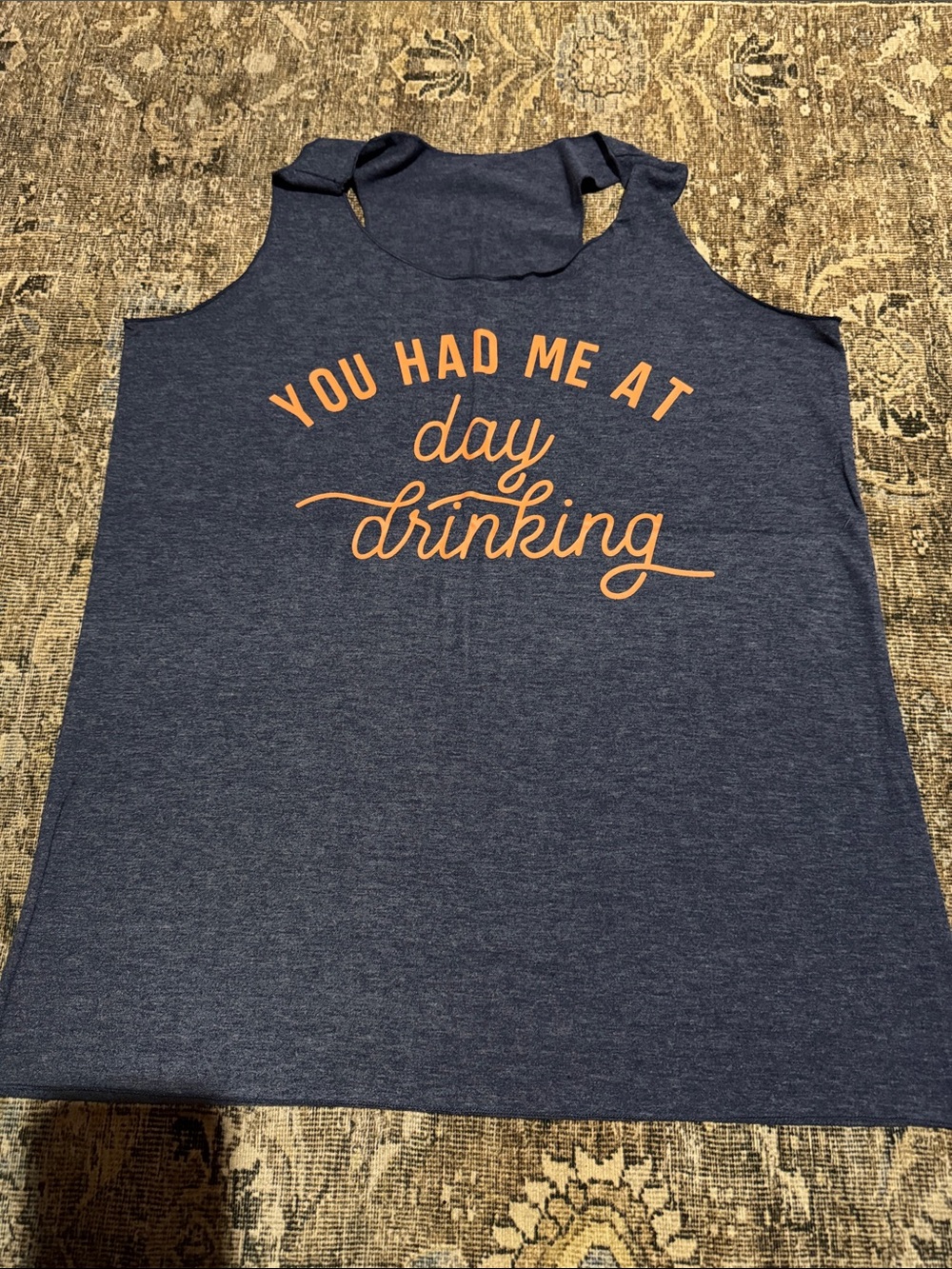Navy Graphic Tank Top – You Had Me At Day Drinking - XL